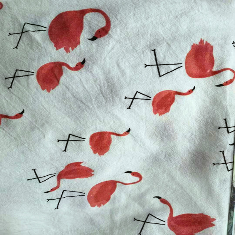 梭织水洗棉绉布印花全棉菱形仿麻棉布女装睡衣童装家居服服装面料