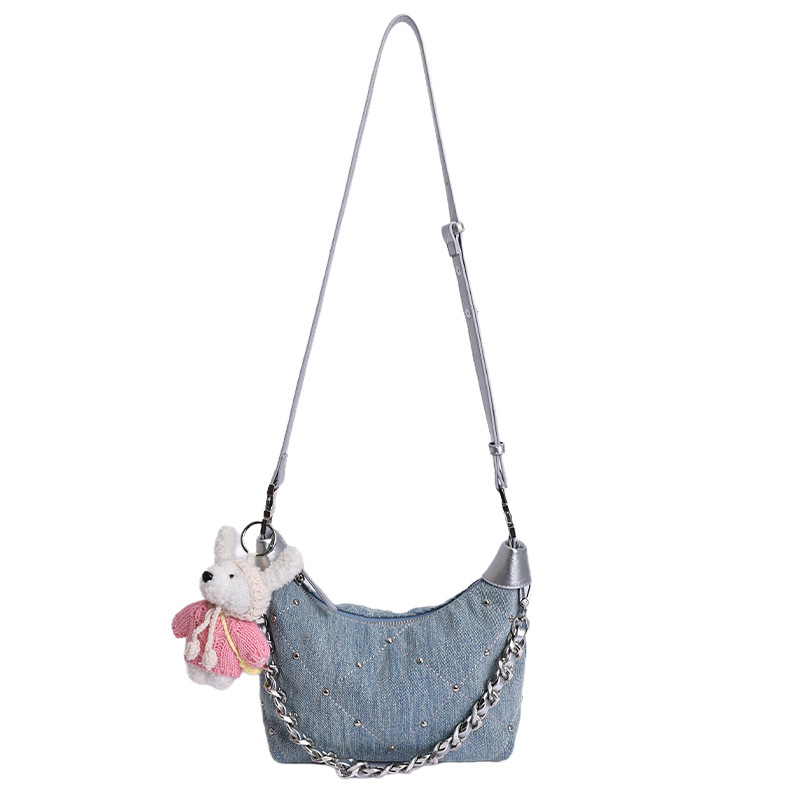 Denim Shoulder Bag For Women, Stylish Work And Commuter Design_voghion.com