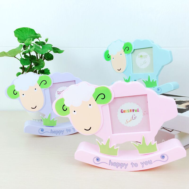 Sheep Small Photo Frame Plastic Photo Frame Cartoon Small Photo Frame Seesaw Small Photo Frame 7561B