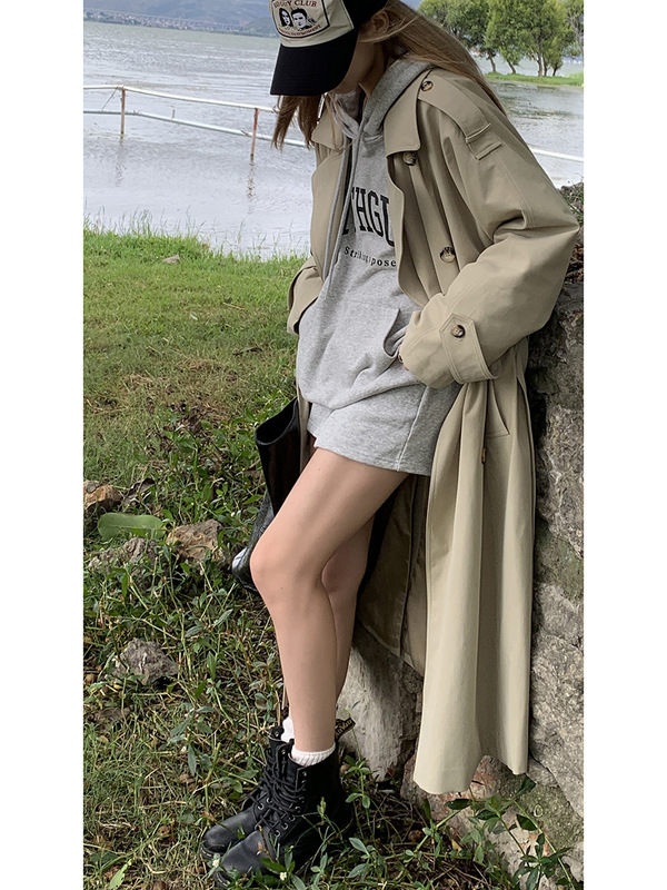 红人馆风衣外套女款2025新款秋季气质流行法式复古高级感长款大衣|undefined