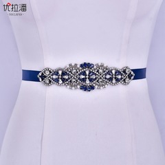 優拉潘 跨境新品秋冬新娘彩色鑲鑽腰帶TEMU熱銷墨蘭禮服腰封 S104