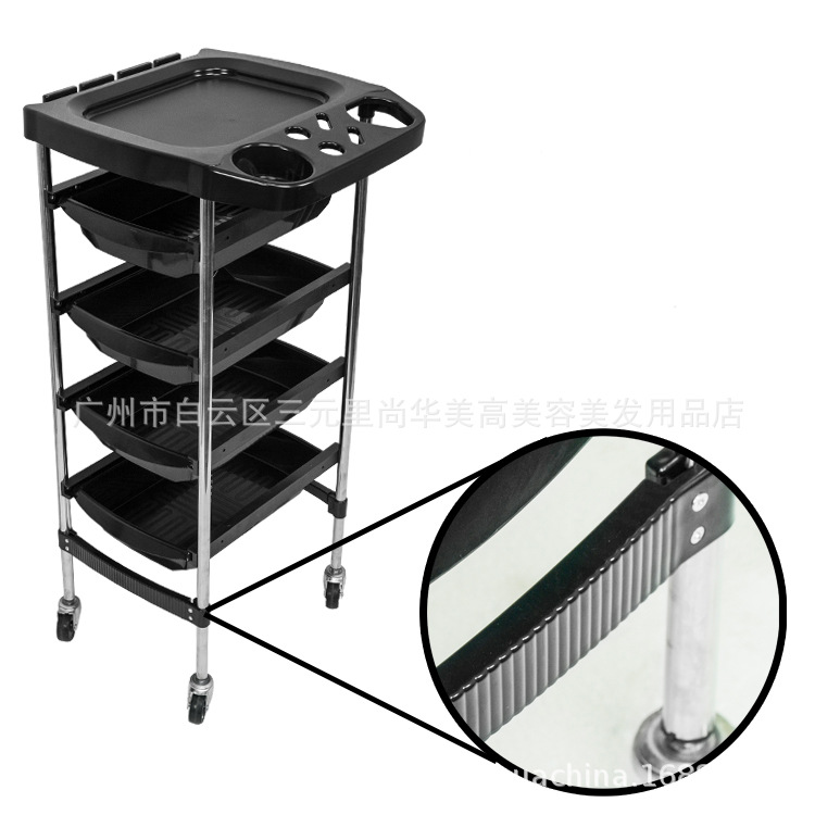 【发廊美发推车】美容 美甲工具车铁制道轨五层型号F-033K