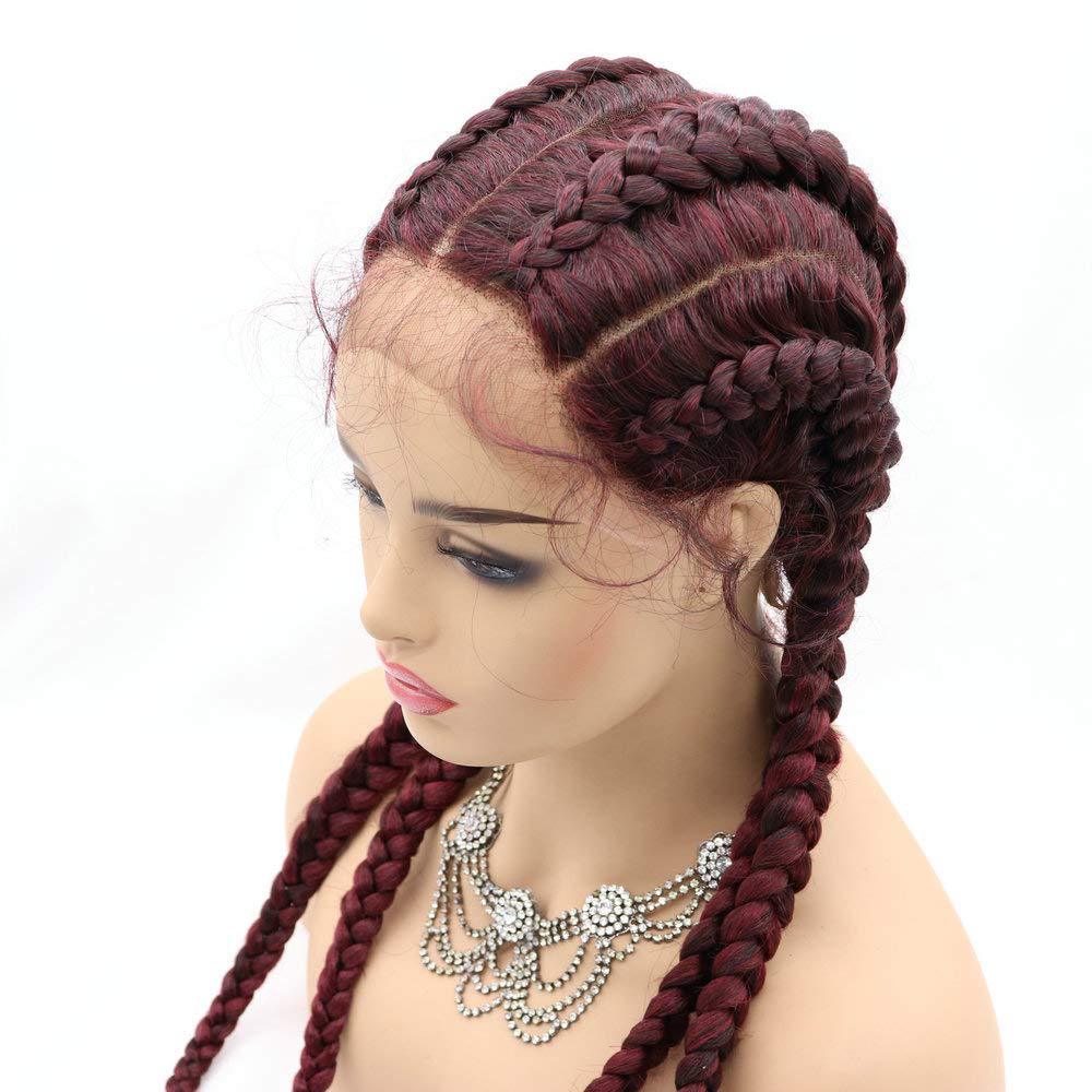 Trenza de hueso de pescado europea y americana frente a la moda peluca de encaje cuatro trenzas de seda japonesa Braid wigLW0200