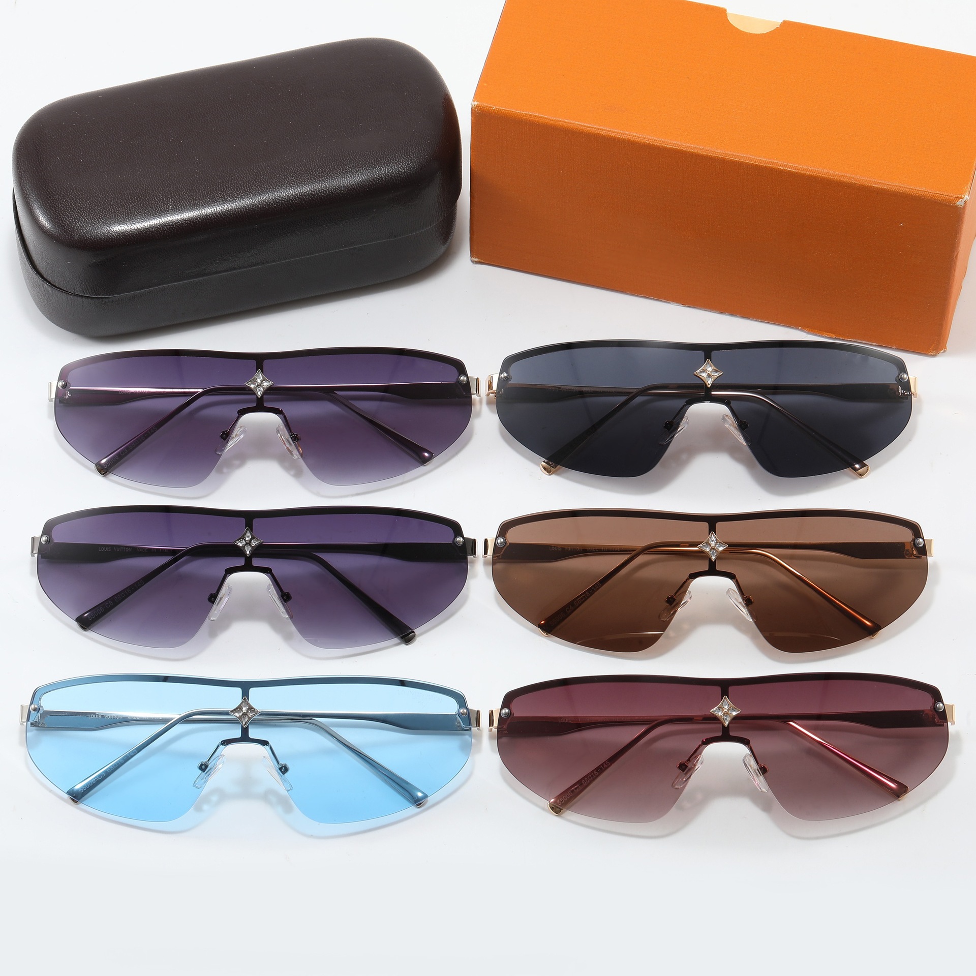 Óculos de sol vintage sem aro para mulher moda tendência_voghion.com