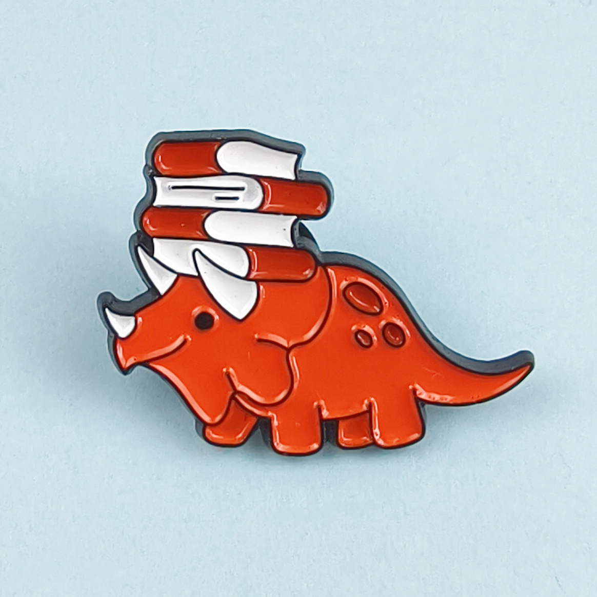 Insignia de broche de aceite de gota de aleación de dibujos animados, joyería europea y americana transfronteriza, lindo dinosaurio, aprendizaje, accesorios de libro, broche en stock