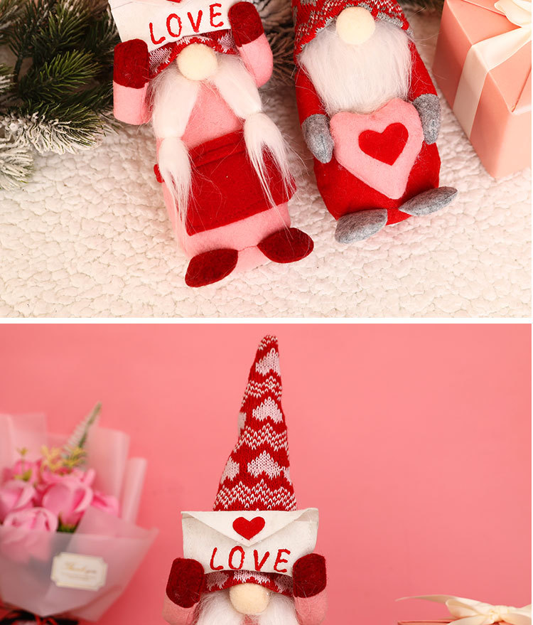 Valentine's Day Cute Romantic Cartoon Character Cloth Party Date Festival Rudolph Doll display picture 2