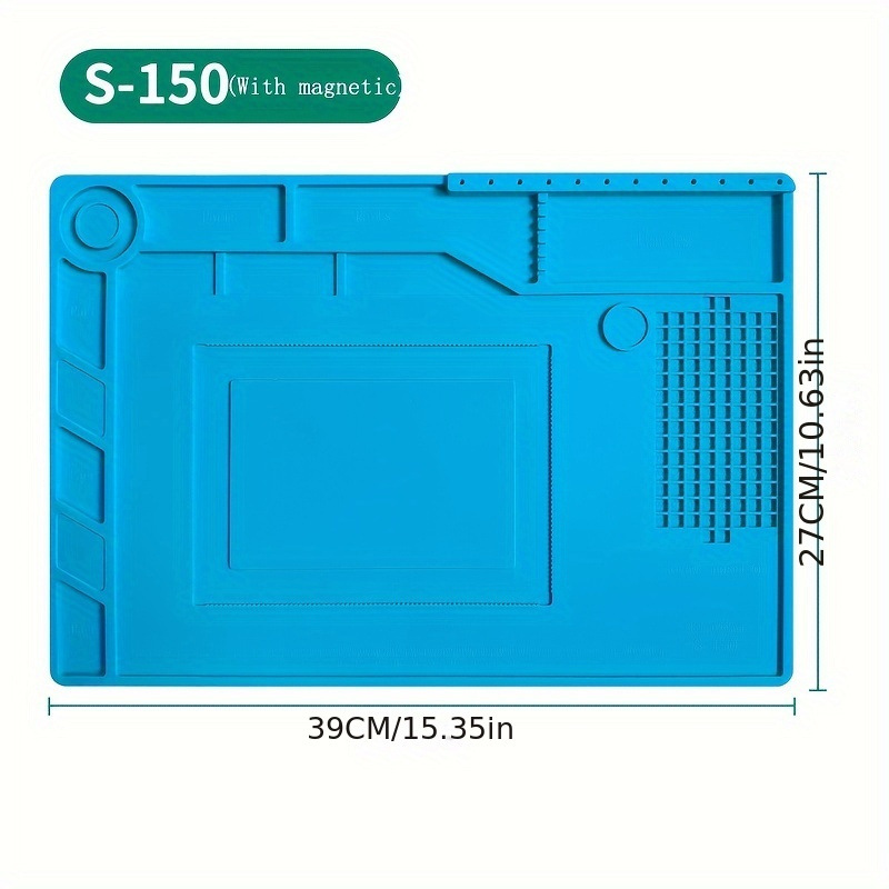 Tapete de Silicona Antiestático S-160 Magnético para Reparación de Celulares image 9