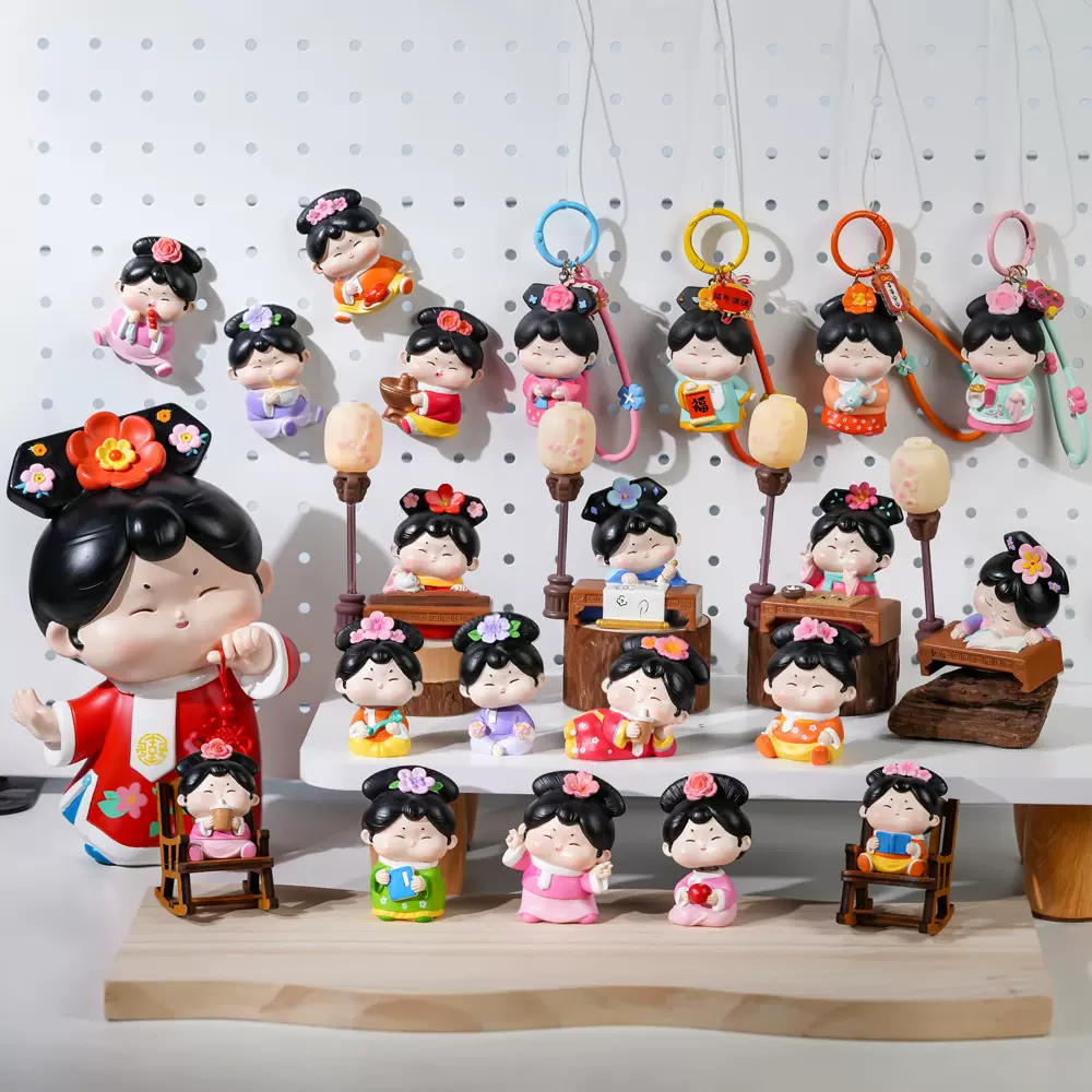 糖格格系列树脂工艺品 古风桌面装饰摆件多款式萌趣玩偶公仔摆件