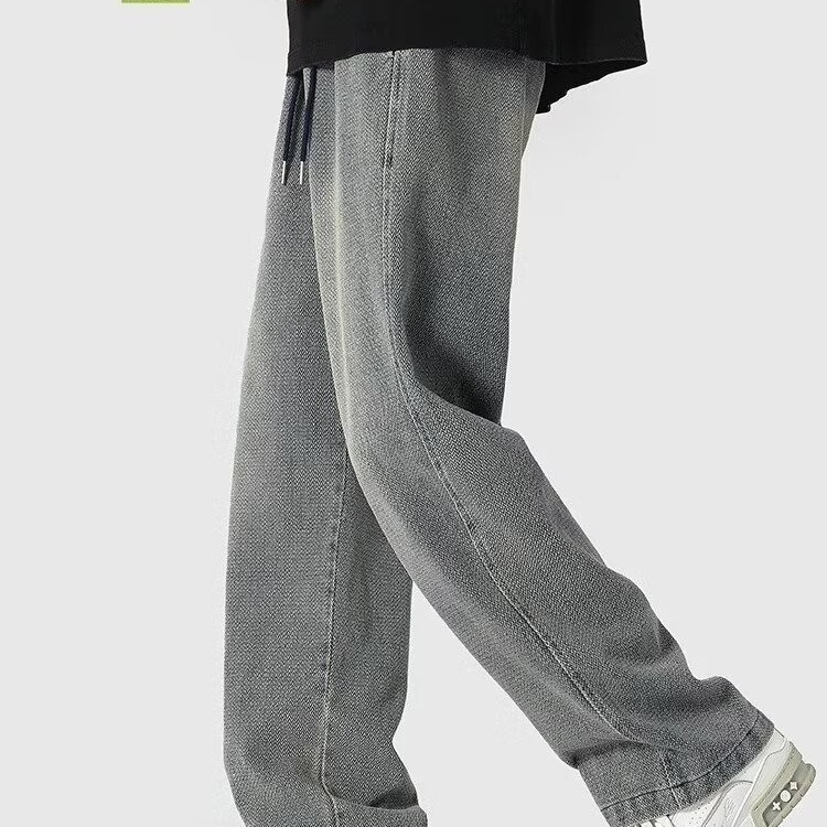 Pantalones Jeans Rectos con Estampado de Estrellas para Hombre de Mezclilla para Ocio