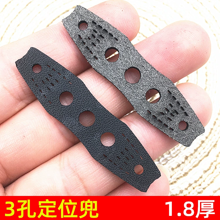 Плоский кожаный карман толщиной 2,0 черный кожаный карман для рогатки длинная износостойкая Нескользящая кожаная сумка из суперволокна с узором Личи и плоской лентой