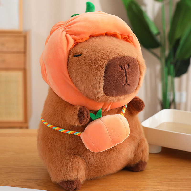 Nuevos juguetes de peluche vegetal capibara transformar cabeza delfines muñeca chirriante muñeca atrapar máquina adorable lote