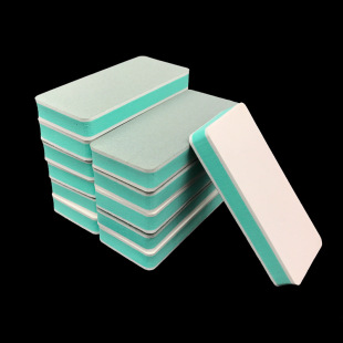 Green Heart Double-Sided Polishing Board Polishing Block Nail Sponge Polishing File Nail Salon Polishing Tool Polishing Special
