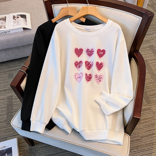 200/350kg large super plus size 300kg loose autumn sweater bust/150/160/170-6095