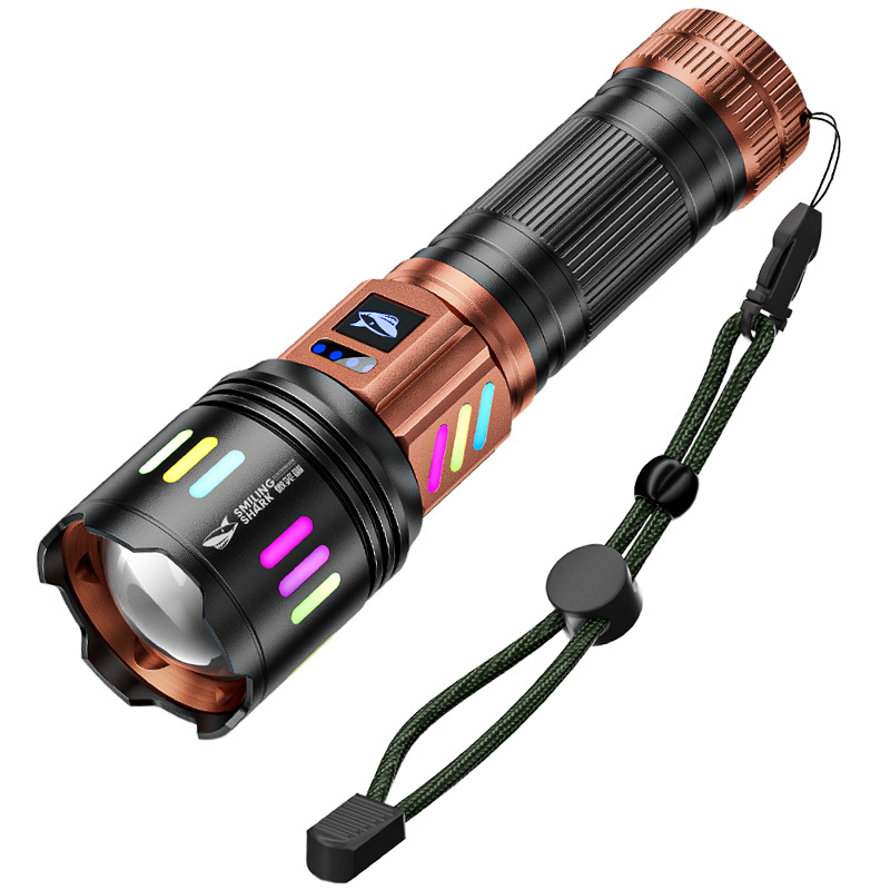 SD-5251 черный фонарик из алюминиевого сплава с зумом [с аккумулятором 1 26650 3000 мАч]