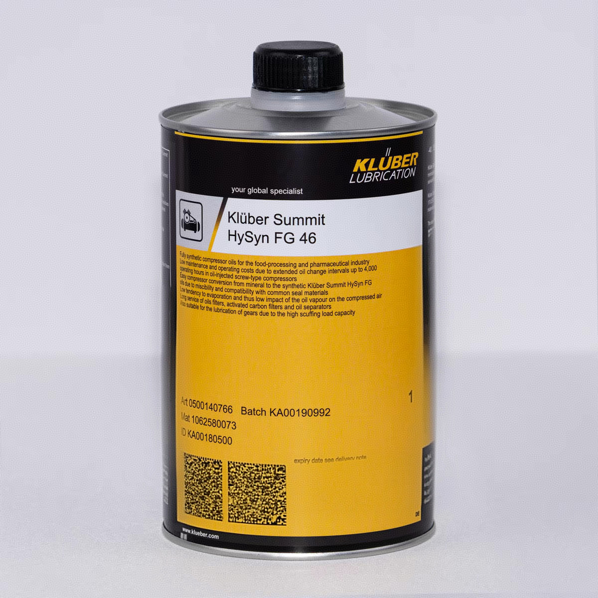 克鲁勃KLUBER Summit HySyn FG 15 32 46 68 100传动石墨基润滑脂