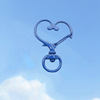 Color alloy love keychain jewelry DIY accessories baked paint -shaped buckle buns and pendant buckle