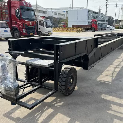 厂家定制庆典表演电动六轮车底盘总成 大型电动四轮巡游花车底盘