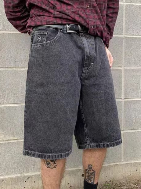 Street Polar Boy Ropa Skateboarding Vintage Pantalones cortos de mezclilla Harajuku Hip Hop Dibujos animados Gráficos Pantalones cortos de mezclilla