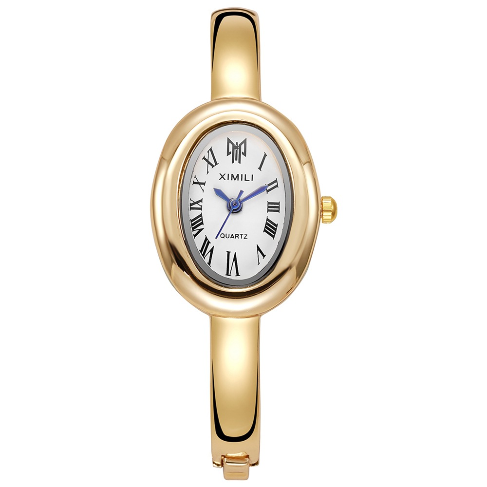 Foreign Trade Hot-Selling Women's Watch Fashion Casual Watch Oval Bracelet Women's Watch Simple Roman Scale Quartz Watch
