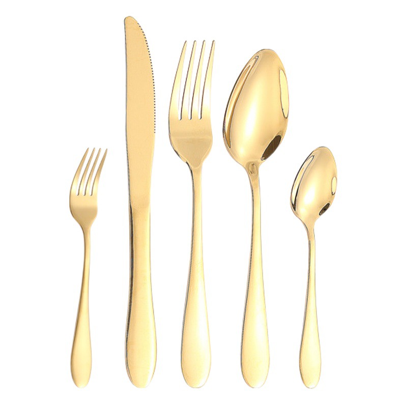 1012 vajilla de acero inoxidable cuatro piezas principales suministros de Hotel Occidental postre café Mezcla cuchara occidental vajilla cuchillo, tenedor y cuchara