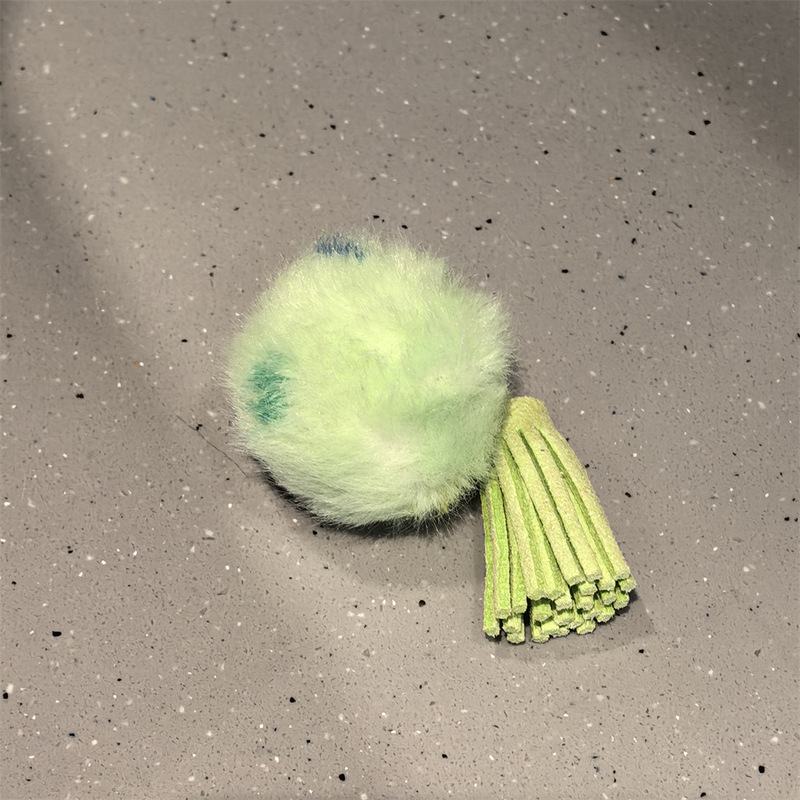 彩色毛球流苏鞋花马卡龙撞色可爱儿童鞋子靴子配饰拉链头装饰挂件|undefined
