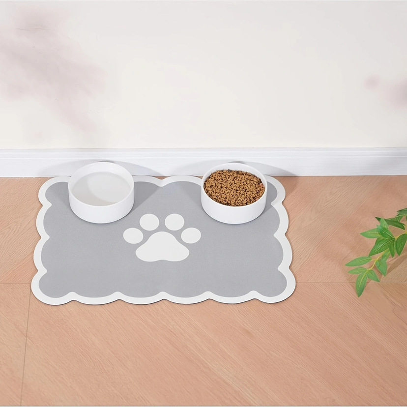 Alimentos para perros y gatos, almohadilla de barro de algas, almohadilla de alimentación a prueba de salpicaduras y humedad, absorción de agua, secado rápido, lavado y espesado