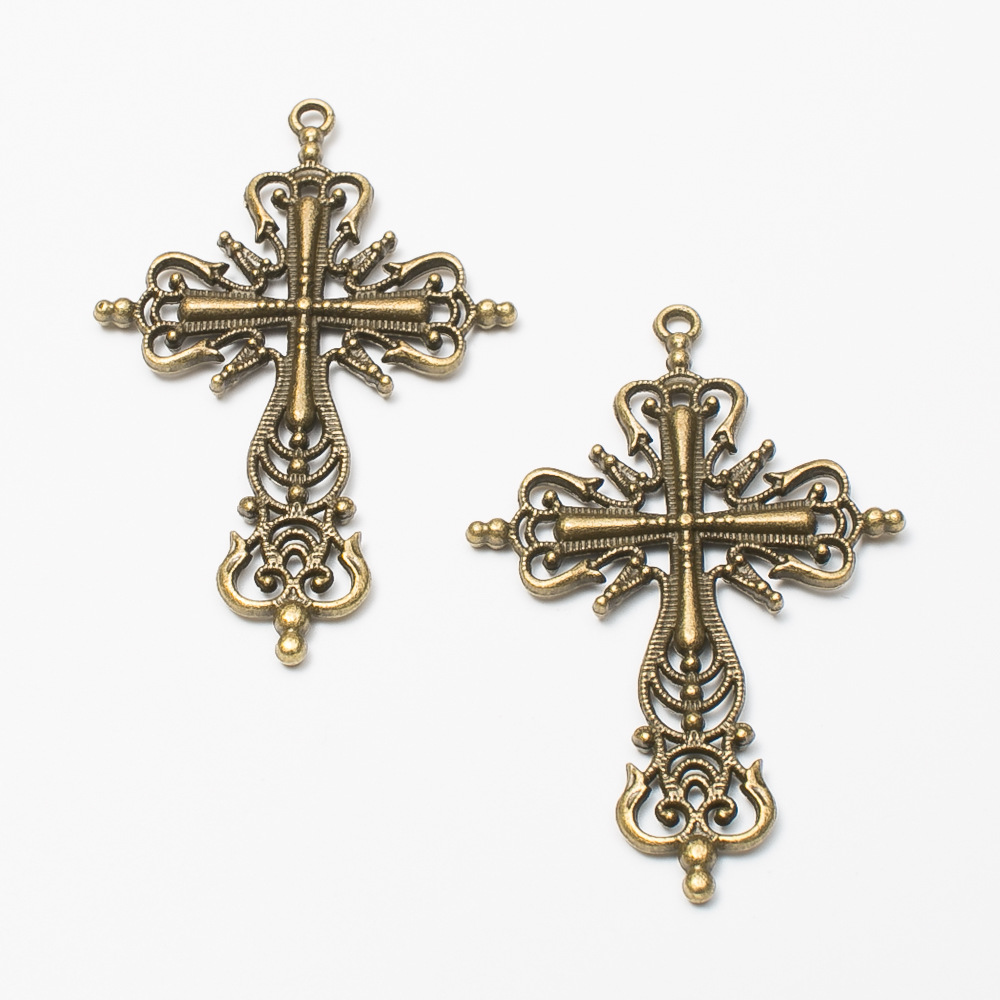 10g Weight Pendant Jewelry Making Type DIY Jewelry Accessories Classification 1 Piece Quantity Alloy, Zinc Material Cross, Solid Color Pattern Plating Design Retro Style 1 Piece Alloy Zinc Cross Solid Color Pendant DIY Jewelry Accessories 7