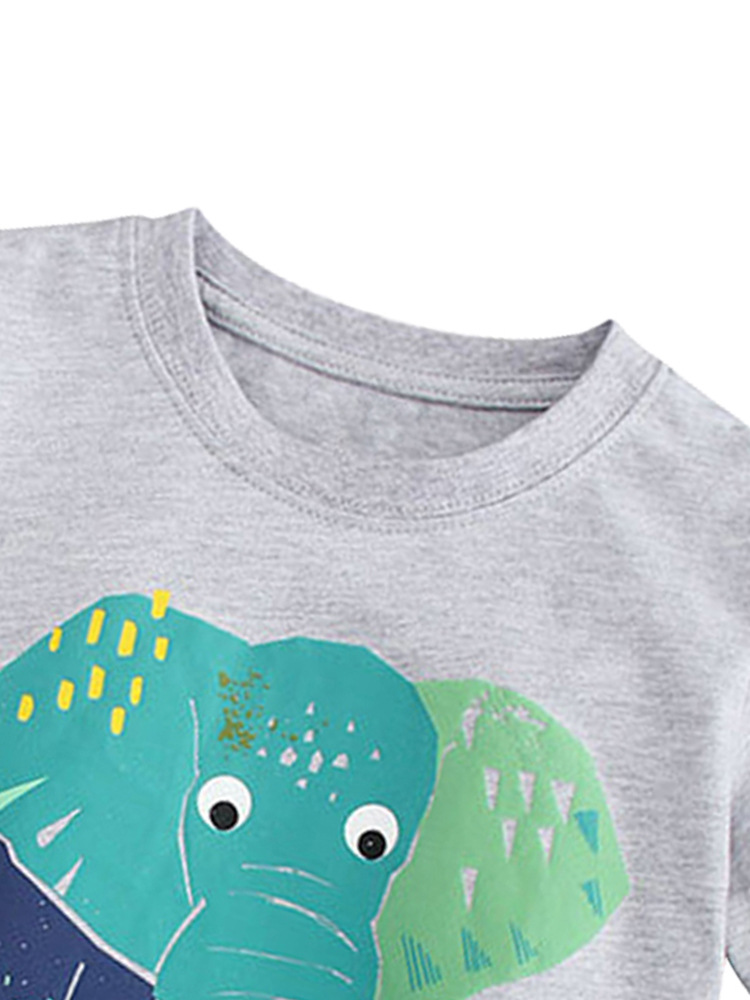 Trajes de niños de verano nuevos niños europeos y estadounidenses guapo niño cuello redondo mangas cortas ropa infantil casual dos piezas