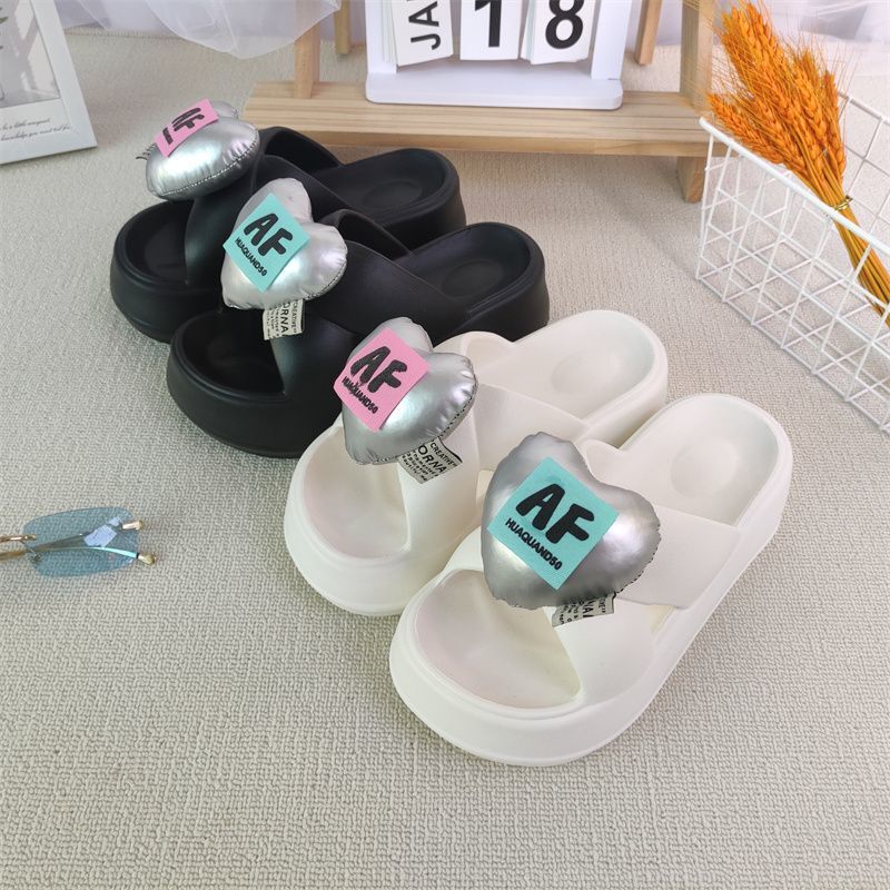 High-Heeled Slippers for Women in Summer, Non-Slip, Thick-Soled Beach Shoes, Dopamine Outer Wear, Outdoor Sandals for Women High-Heeled Slippers for Women in Summer, Non-Slip, Thick-Soled Beach Shoes, Dopamine Outer Wear, Outdoor Sandals for Women