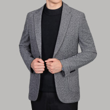 外贸品牌秋冬单西外套男装商务休闲西装时尚单排扣男士呢子西服男