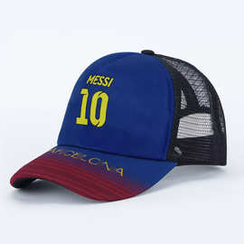 梅西西班牙法国巴西意大利葡萄牙防晒太阳帽登山网帽足球迷礼品