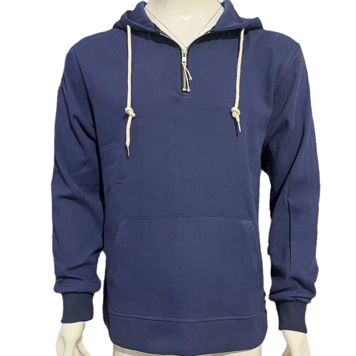 Mäns höst och vinter förtjockade arbetskläder hoodie ungdom casual enfärgad jacka herr_voghion.com