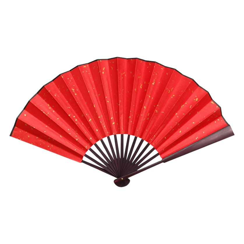 Ventilador de oro pintado a mano de un solo lado Ventilador de hombres de 10 pulgadas Ventilador de baile de estilo chino estilo antiguo Ventilador de seda de Hanfu ventilador plegable de publicidad