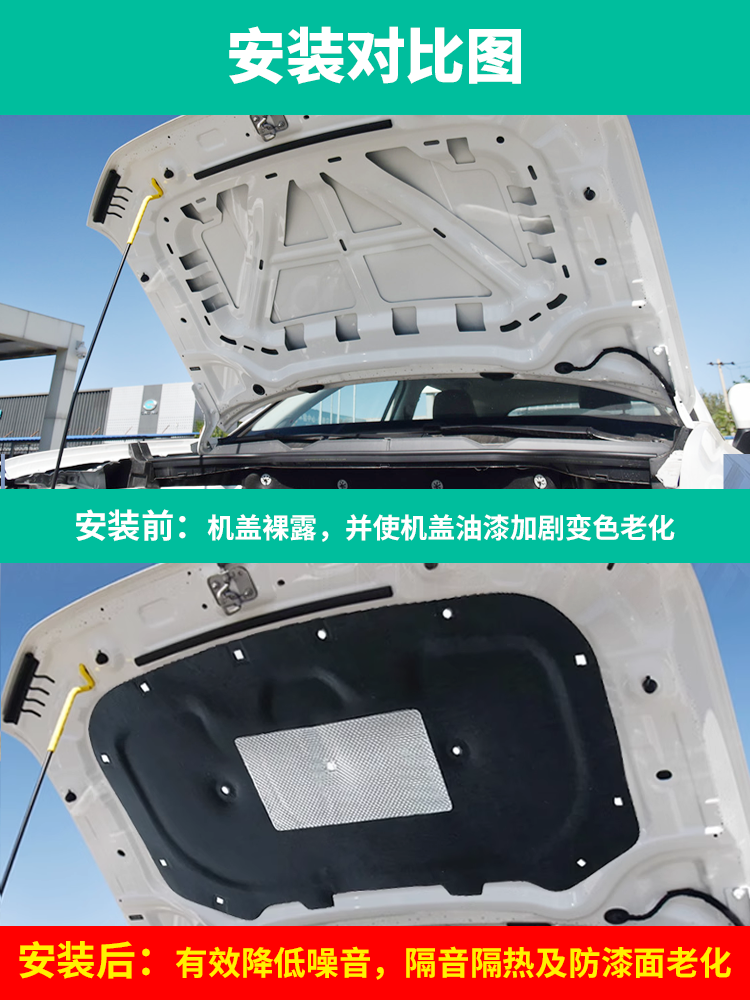 Suitable for Volkswagen Bora/Lavida/Sagitar/Lingdu/Weilin Hood Soundproofing Cotton Hood Insulation Cotton Modification