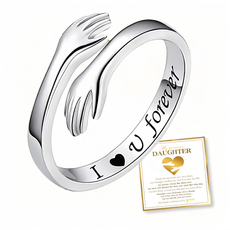 Cross-Border Tiktok Couple Rings with Hands Holding Each Other, European and American Creative Love Heart Design, Adjustable Love Heart Jewelry Cross-Border Tiktok Couple Rings with Hands Holding Each Other, European and American Creative Love Heart Design, Adjustable Love Heart Jewelry