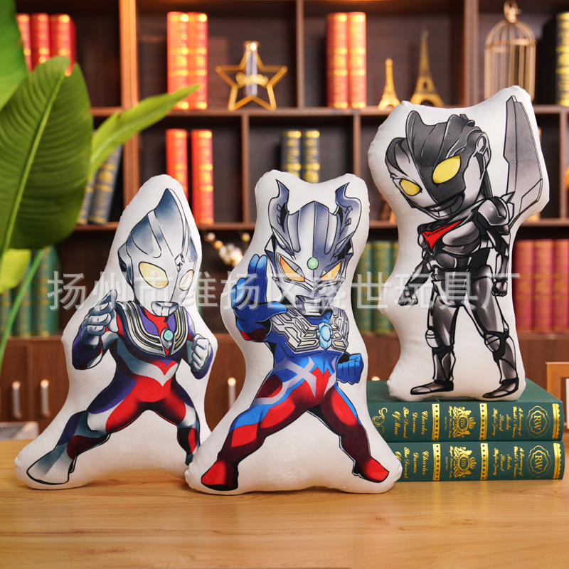 奥特曼卡通儿童毛绒玩偶娃娃抱枕赛罗泽塔银河诺亚特利迦馒头猫