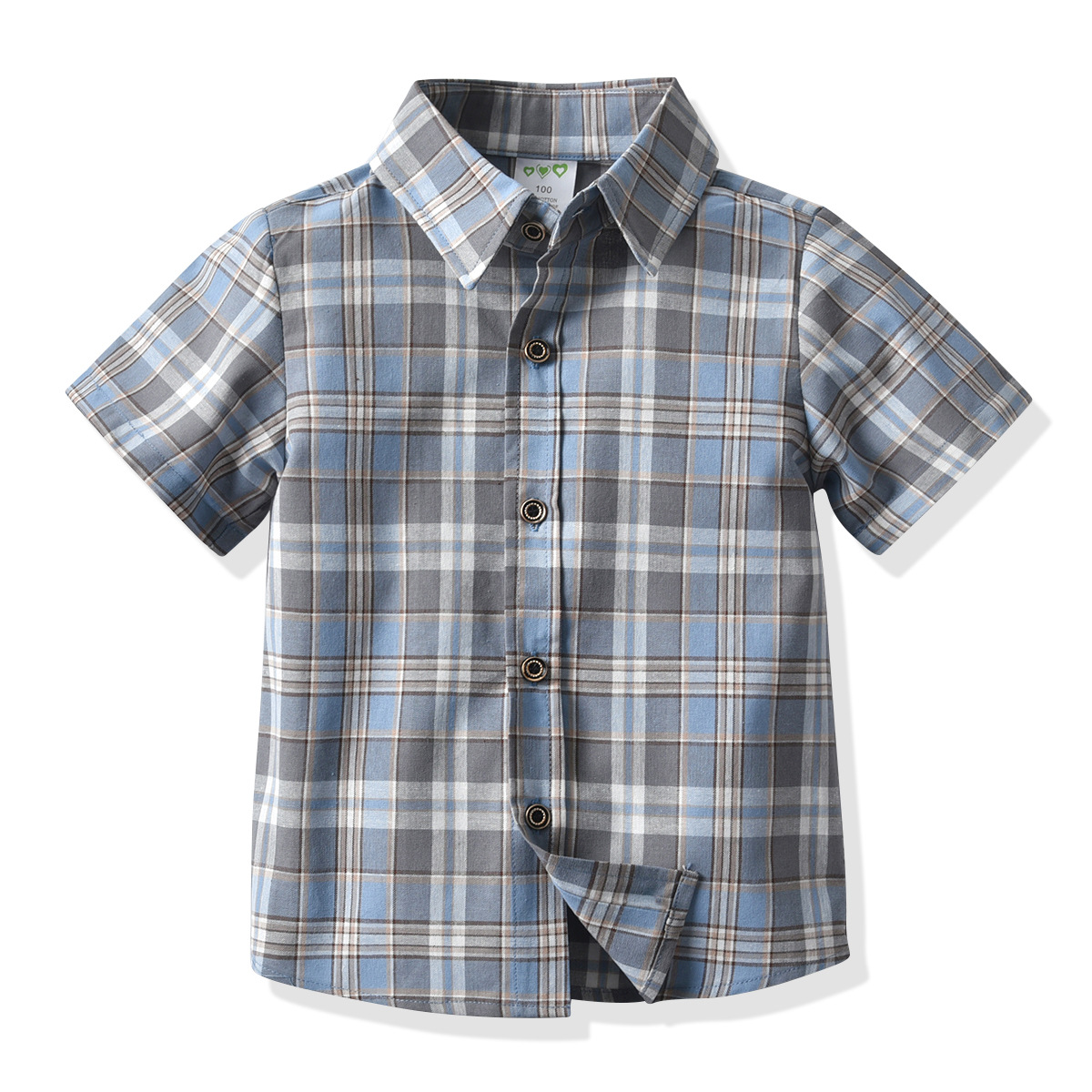 Simple Style Plaid Cotton T-shirts & Shirts display picture 2