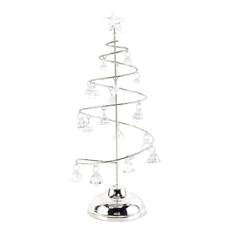 LED de hierro forjado luz de la noche de cristal de Navidad luz del árbol de cumpleaños dormitorio faro Decoración Luz lámpara de mesa de lujo al por mayor