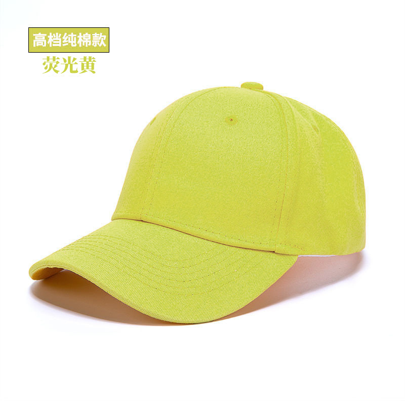 Venta directa de fábrica de gorras de béisbol de algodón de alta gama con logo impreso bordado techo rígido de seis piezas placa de luz sombrero de visera de color sólido