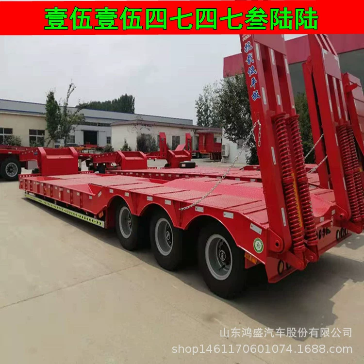 Параметры низкорамного полуприцепа для перевозки экскаватора на плоской платформе в Янчэн