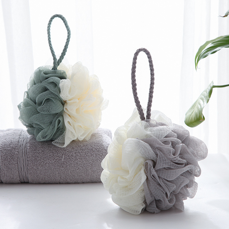 Large bath ball color matching bath flower soft bath artifact foaming net double color bath flower bath towel bath ball Large bath ball color matching bath flower soft bath artifact foaming net double color bath flower bath towel bath ball