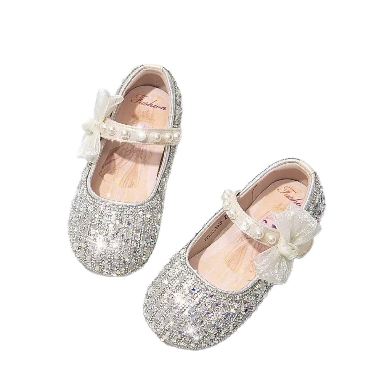 Zapatos de princesa de niñas 2026 primavera y otoño nuevos zapatos de cristal suaves velcro zapatos casuales zapatos de rendimiento zapatos de bebé image 6