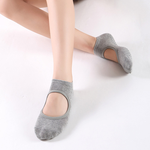 [New model in December] Cross-border Amazon best-selling yoga socks, round-toe digging holes, non-slip floor socks, glue-on socks