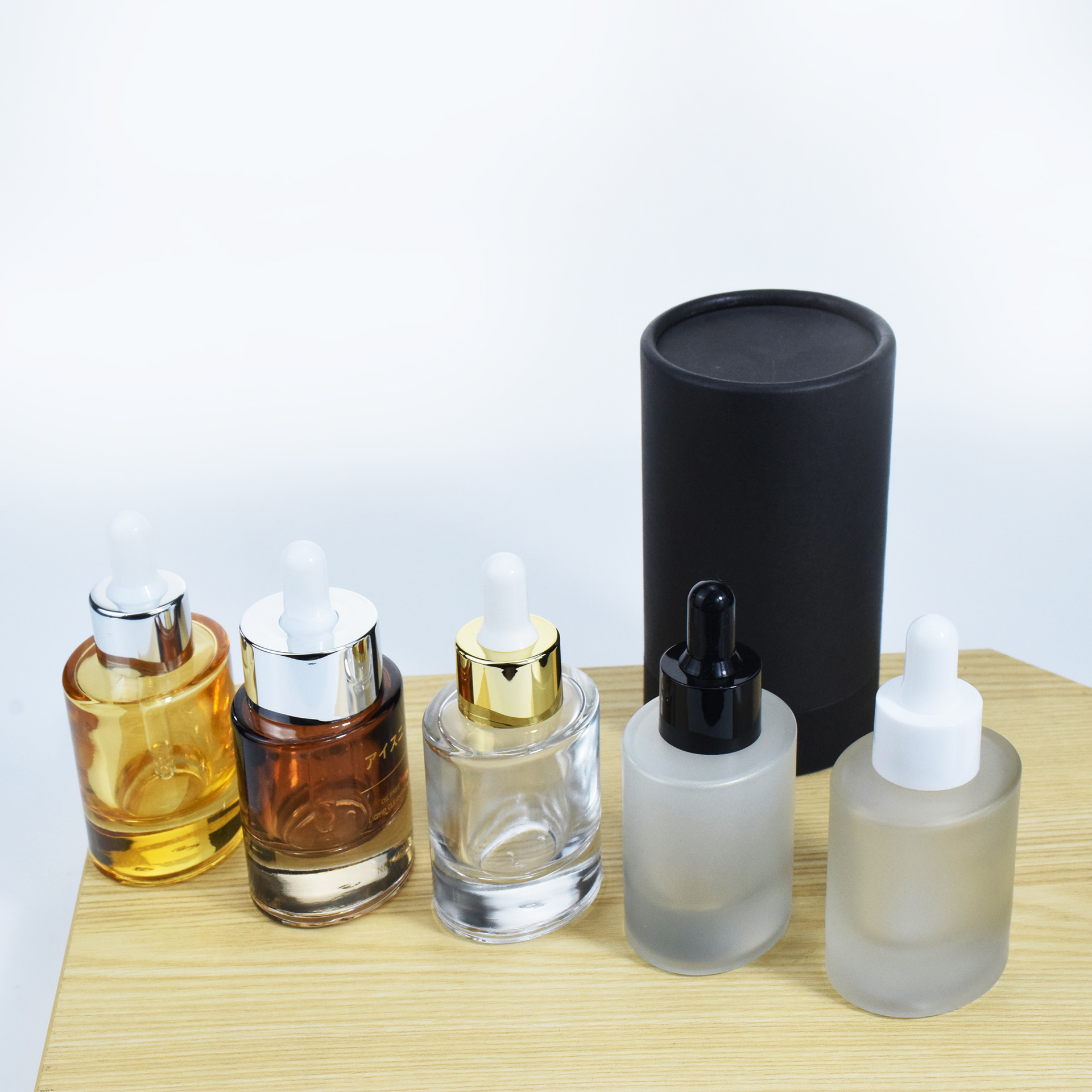 30ml厚底玻璃小空瓶高档精华分装化妆品粉底液滴管分装瓶