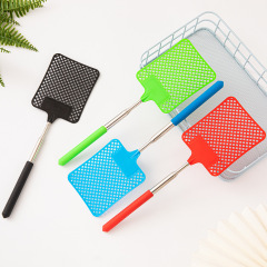 ハエたたき厚みのあるメッシュプラスチックハエたたき夏家庭用耐久性のある蚊たたき延長ハンドルハエたたき