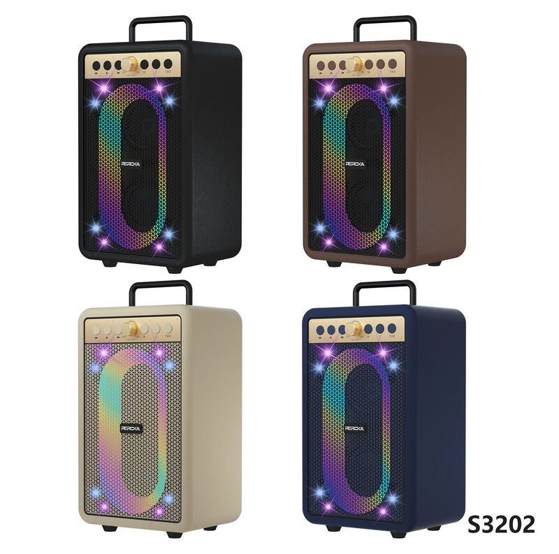 爆款 S3202源头工厂蓝牙音箱高端复古皮革高颜值桌面重低音炮音响|undefined