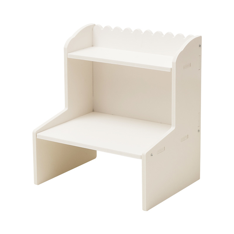 Ins風二重上昇デスクトップ棚寮オフィス化粧品文房具本収納整理棚