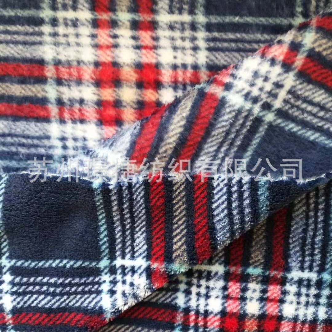 150D蚂蚁绒  150D288F针织印花拉绒布  印花拉绒拉毛布  印花绒布