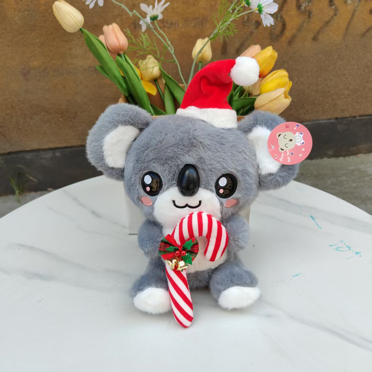 Regalos de Navidad Papá Noel juguetes de peluche bufandas rojas lindas pingüinos osos polares muñecas al por mayor