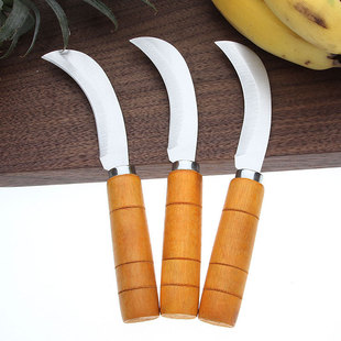 Pineapple wood curved knife banana knife vegetable cutting pineapple knife fruit knife pineapple secret knife leek knife